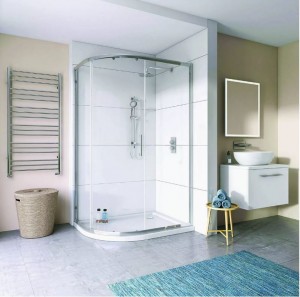 Tissino Rivelo Offset Quadrant Shower (Single Door) 900 x 760mm Chrome [TRV-104-CP]