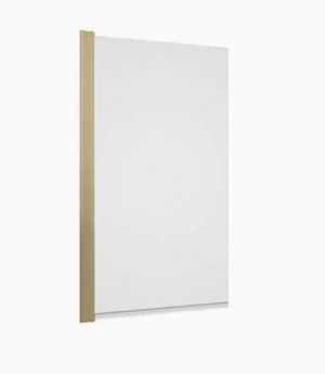Tissino Messina Single Panel Bath Screen (Rectangular) Brushed Brass [TSI-101-BB]