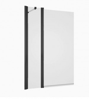 Tissino Messina Double Panel Bath Screen (Rectangular) Matt Black [TSI-102-MN]