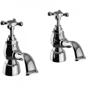 Heritage Trinity Bath Pillar Taps Chrome [TTRCC01]