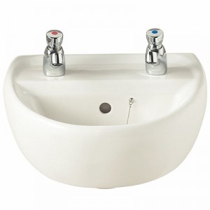 Twyford BJSA4112WH Sola Washbasin 2 Tap 400x345mm