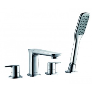Flova UR4HBSM Urban 4-Hole Deck Mounted Bath & Shower Mixer/Shower Set Chrome