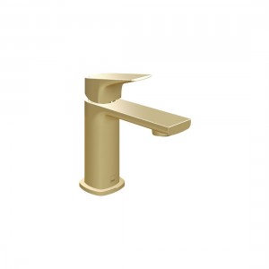 Cameo by Vado Mini Mono Basin Mixer Tap (Single Taphole) Satin Brass [CAM-200M/SB-SBR]