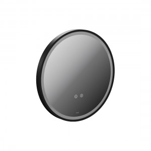 Cameo by Vado Illuminated Mirror (Round) with Demister 500mm Matt Black [CAM-M5I-RO-MB]