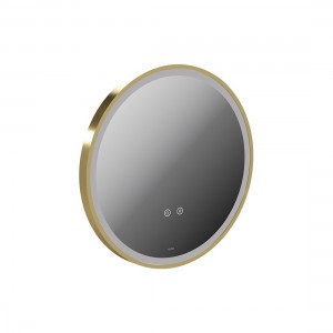 Cameo by Vado Illuminated Mirror (Round) with Demister 500mm Satin Brass [CAM-M5I-RO-SBR]