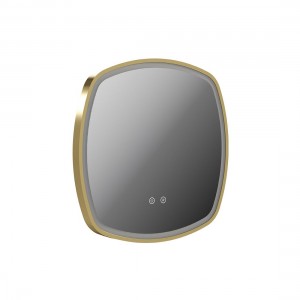 Cameo by Vado Illuminated Mirror (Square) with Demister 500mm Satin Brass [CAM-M5I-SQ-SBR]