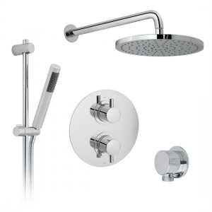 Vado DX-172250-CELRO-CP Celsius Thermostatic Showering Set Round 2 Outlet 2 Handle