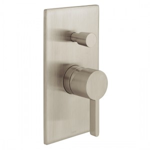 Individual by Vado Edit Manual Concealed Shower Valve with Diverter 2 Outlet Brushed Nickel [IND-EDI147A-BRN]