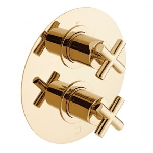 Individual by Vado Elements DX Thermo Shower Valve 2 Outlets Bright Gold [IND-ELE148D/2-BG]