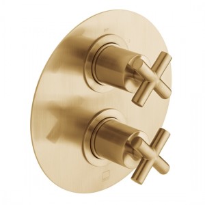 Individual by Vado Elements DX Thermo Shower Valve 2 Outlets Brushed Gold [IND-ELE148D/2-BRG]