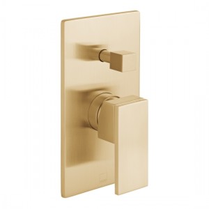 Individual by Vado Notion Manual Shower Valve with Diverter 2 Outlets Brushed Gold [IND-NOT147A-BRG]