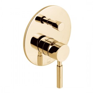 Individual by Vado Origins Manual Shower Valve with Diverter 2 Outlets Bright Gold [IND-ORI147A-BG]