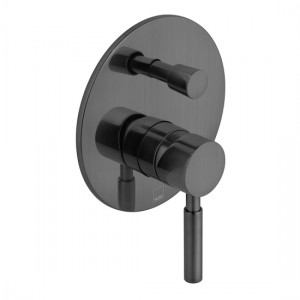 Individual by Vado Origins Manual Shower Valve with Diverter 2 Outlets Brushed Black [IND-ORI147A-BLK]