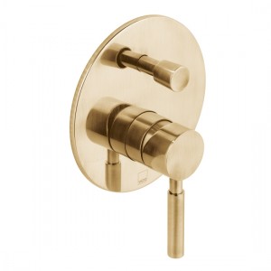 Individual by Vado Origins Manual Shower Valve with Diverter 2 Outlets Brushed Gold [IND-ORI147A-BRG]