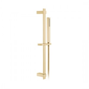 Individual by Vado Shower Handset Kit with Slide Rail (Square) Bright Gold [IND-SFSRK/SQ-BG]