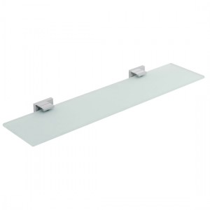 Vado Level Frosted Glass Shelf 550mm (22 inch) Chrome [LEV-185-C/P]