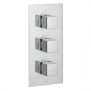 Vado Mix DX Thermo Shower Valve 2 Outlets & 3 Handles Chrome [MIX-128D/2-C/P]