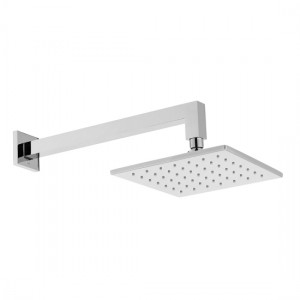 Vado Nebula Shower Head with Shower Arm 200mm (8 inch) Square Chrome [NEB-SQ/20-SA-CP]