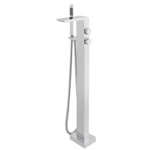 Vado OMI-133-C/P Omika Floor Standing Bath Shower Mixer Tap with Shower Kit