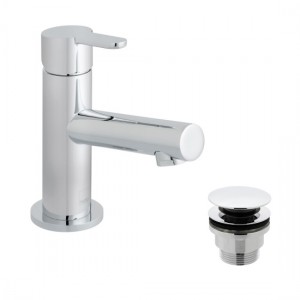 Vado SEN-100M/CC-C/P Sense Mini Mono Basin Mixer Tap with Universal Waste 