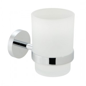 Vado Spa Frosted Glass Tumbler & Holder Chrome [SPA-183-C/P]