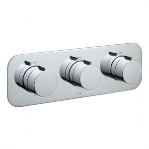 Vado Tablet Altitude Thermo Shower Valve 3 Outlets & 3 Handles (Horizontal) Chrome [TAB-128/3-H-ALT-C/P]