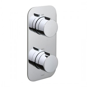 Vado Tablet Altitude Thermo Shower Valve 2 Outlets & 2 Handles (Vertical) Chrome [TAB-148/2-ALT-C/P]