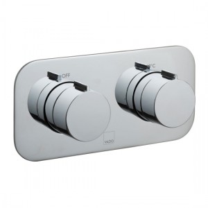 Vado Tablet Altitude Thermo Shower Valve 1 Outlet & 2 Handles (Horizontal) Chrome [TAB-148-H-ALT-C/P]