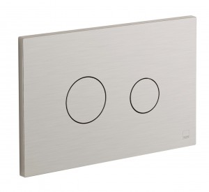 Individual by Vado Button Flush Plate Brushed Nickel [IND-195-RO-BRN]