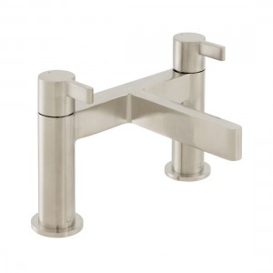 Individual by Vado Edit Deck Mounted Bridge Bath Filler Tap Brushed Nickel [IND-EDI137-BRN]