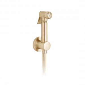 Individual by Vado Shattaf Handset with Wall Bracket & Hose Brushed Gold [IND-SHATTAF-BRG]