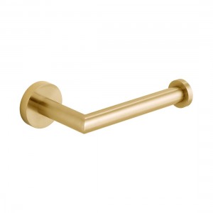 Individual by Vado Spa Open Toilet Roll Holder with Knurled Accents Brushed Gold [IND-SPA180-BRGK]