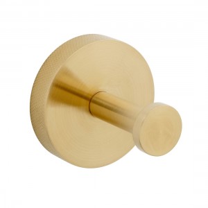 Individual by Vado Spa Robe Hook with Knurled Accents Brushed Gold [IND-SPA186-BRGK]