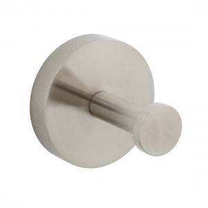 Individual by Vado Spa Robe Hook with Knurled Accents Brushed Nickel [IND-SPA186-BRNK]