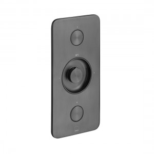 Individual by Vado Zone Thermo Shower Valve 2 Outlets & 2 Push Buttons (Vertical) Brushed Black [IND-Z128/2-BLK]
