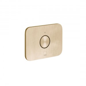 Individual by Vado Zone Concealed Stop Valve 1 Outlet & 1 Push Button  (Horizontal) Brushed Gold [IND-Z143-H-BRG]