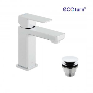 Vado Phase Mono Basin Mixer Tap with Universal Waste & Ecoturn Technology (Single Taphole) Chrome [PHA-200FW/CC-CP]