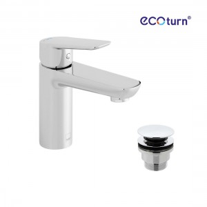 Vado Photon Mono Basin Mixer Tap with Universal Waste & Ecoturn Technology (Single Taphole) Chrome [PHO-100FW/CC-CP]