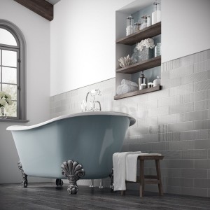 Verona Crafted Gradient Ceramic Wall Tile (9 Patterns) 300 x 75mm Grey [P10525]