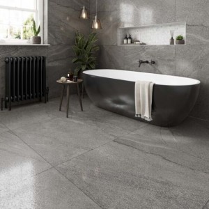 Verona Frontera Porcelain Floor & Wall Tile 900 x 900mm Silver [P11439]