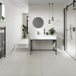 Verona Loft Porcelain Waves Decor Wall Tile 600 x 300mm White [P11041]