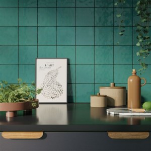 Verona Flash Ceramic Wall Tile 130 x 130mm Turquoise [P12224]