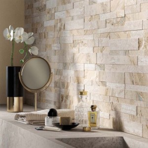 Verona Oswald Porcelain Split Face Wall Tile 610 x 150mm Beige [P12631]