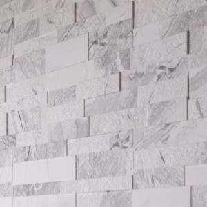 Verona Oswald Porcelain Split Face Wall Tile 610 x 150mm White [P12634]