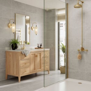Verona Lucca Porcelain Floor & Wall Tile 600 x 300mm Grey [P12886]