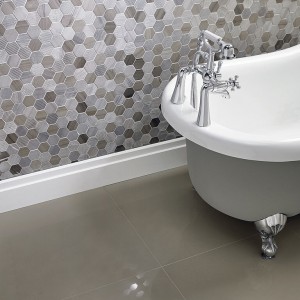 Verona Coffee Stone Hexagonal Mosaic Floor & Wall Tile 300 x 300mm [S20116]