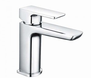 The White Space Veto Mini Monobloc Basin Mixer with Sprung Plug Waste - Chrome [VET1C]