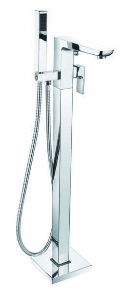 The White Space Veto Floorstanding Bath Shower Mixer with hose and handset - Chrome [VET6C]
