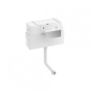 Britton W32A Concealed Cistern Tank with Rectangular Dual Flush Plate Chrome - (cistern only)