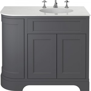 Heritage Wilton 1000mm Corner Right Hand - Graphite [BASIN,WORKTOP AND TAPS NOT INCLUDED]